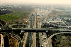 הנתיב המהיר לתל אביב מהאוויר