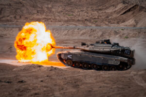 IDF Merkava Merk IV Tank Fire